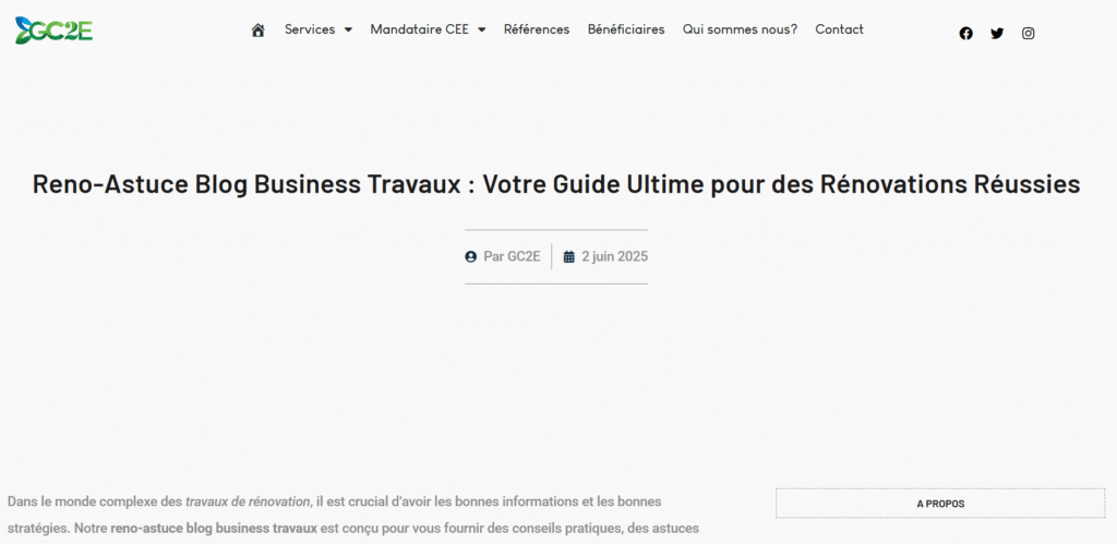 exemple de site qui a laisser un grand espace blanc au-dessus de la ligne de flottaison
