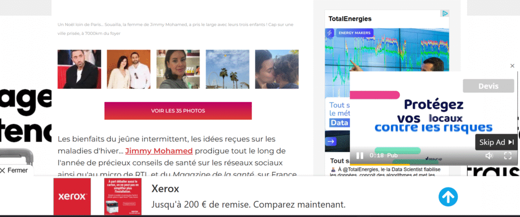exemple de site avec de trop nombreux interstitiels