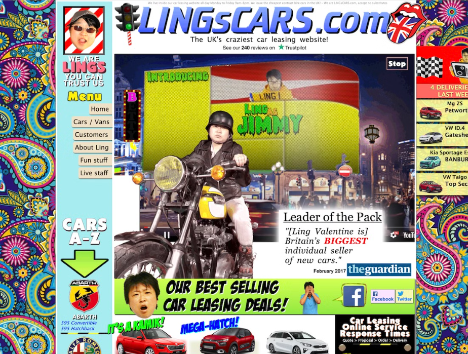 exemple de site web avec des incohérences graphiques qui rend la lecture difficile