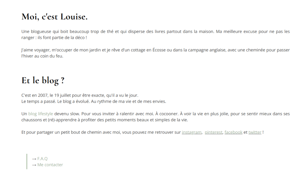 exemple d'une page "a propos" qui est mal faite