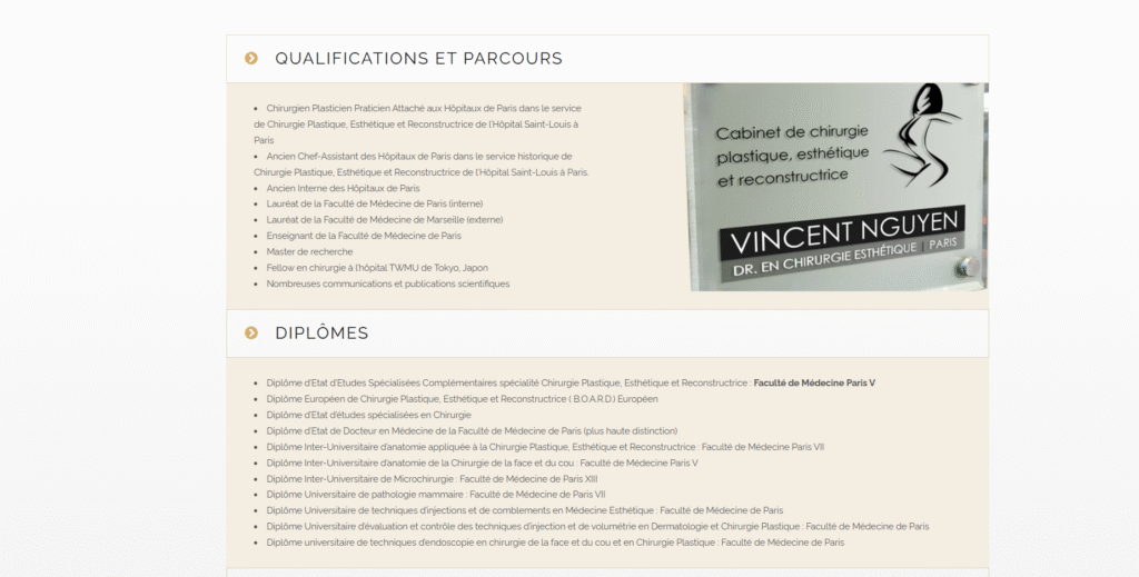 capture d'écran d'une page "à propos" qui est très bien faite