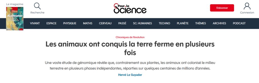 Capture d'écran d'un site qui a des experts qui écrivent pour eux